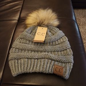 C.C gray knit hat, NWT